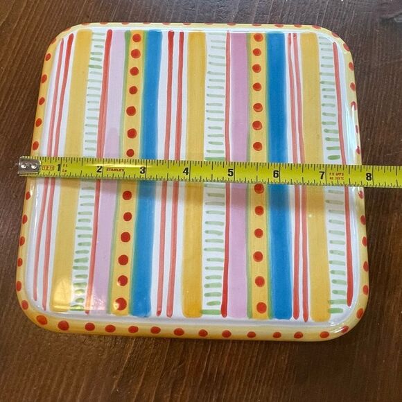 Vintage Festin Coquin Hand Painted Trivet Pottery Creation 18 Provence France - Picture 7 of 8